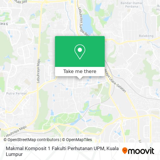 Makmal Komposit 1 Fakulti Perhutanan UPM map