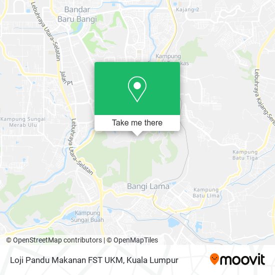 Loji Pandu Makanan FST UKM map
