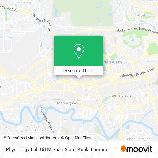 Physiology Lab UiTM Shah Alam map