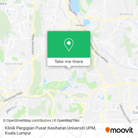 Peta Klinik Pergigian Pusat Kesihatan Universiti UPM