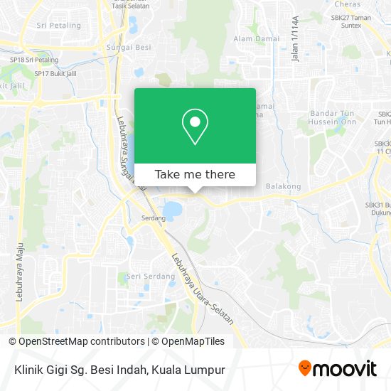 Klinik Gigi Sg. Besi Indah map