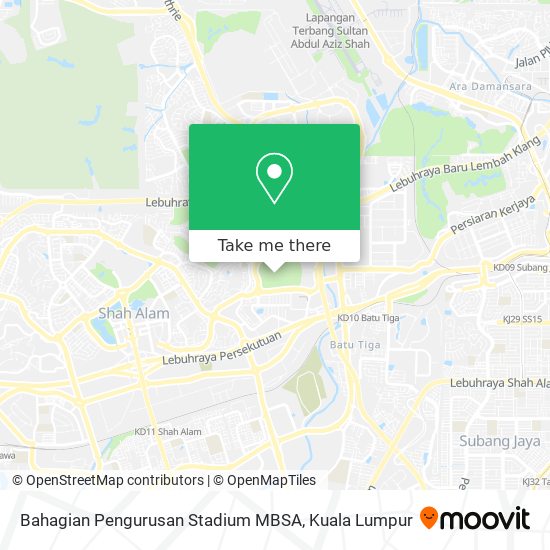 Bahagian Pengurusan Stadium MBSA map