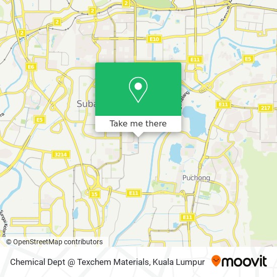 Chemical Dept @ Texchem Materials map