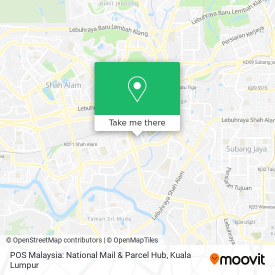 POS Malaysia: National Mail & Parcel Hub map