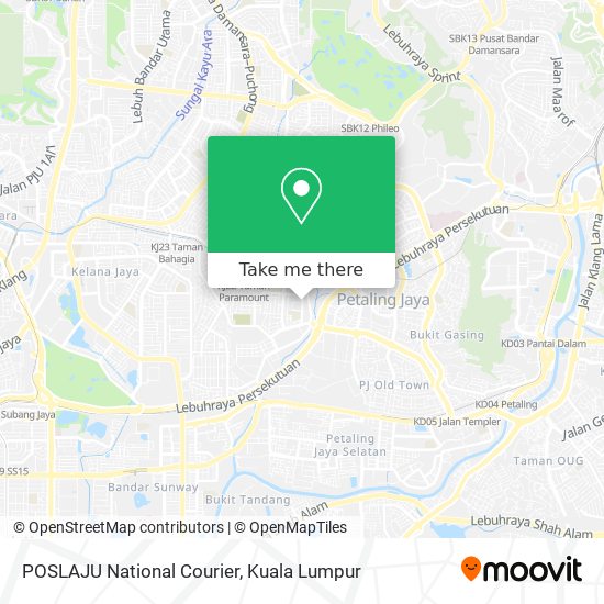 POSLAJU National Courier map