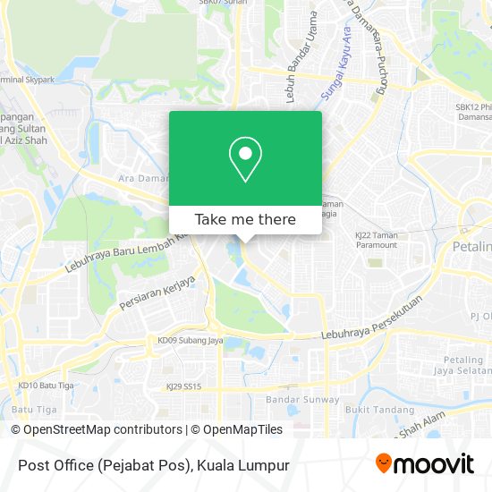 How To Get To Post Office Pejabat Pos In Petaling Jaya By Bus Mrt Lrt Or Train