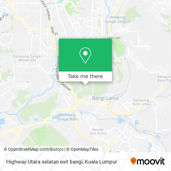 Highway Utara selatan exit bangi map