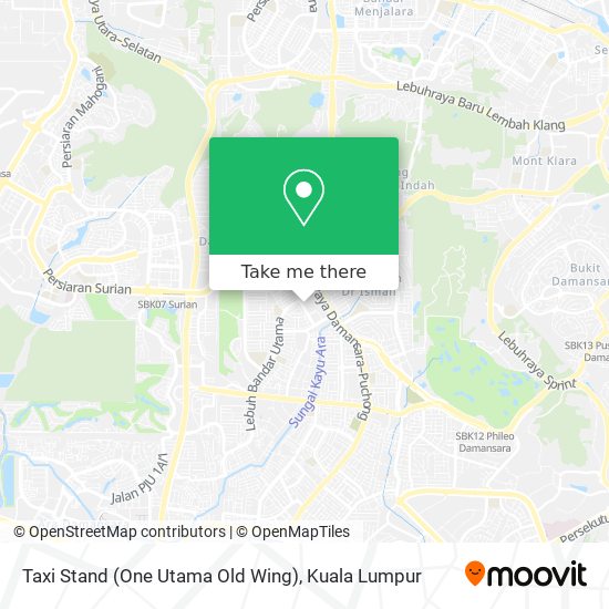 Taxi Stand (One Utama Old Wing) map