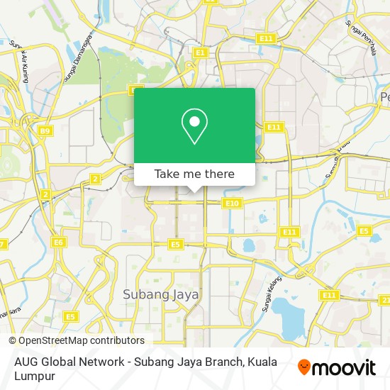 Peta AUG Global Network - Subang Jaya Branch