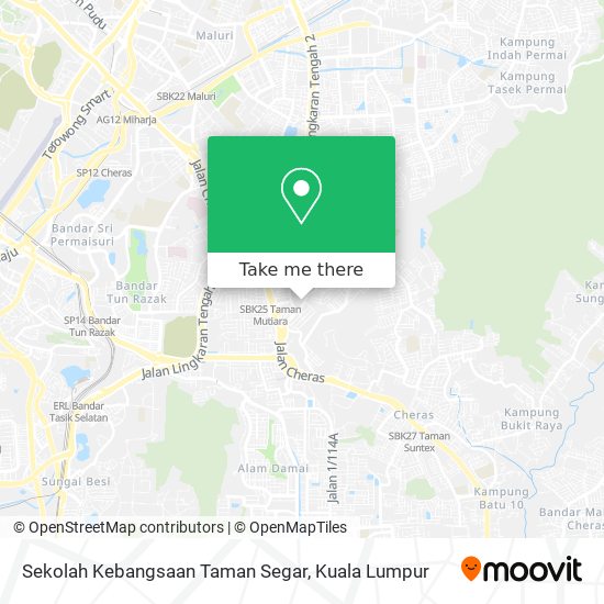 Peta Sekolah Kebangsaan Taman Segar