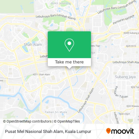 Pusat Mel Nasional Shah Alam map