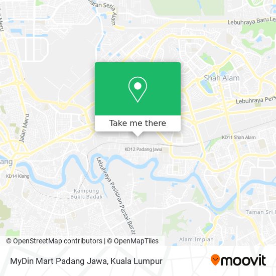 MyDin Mart Padang Jawa map