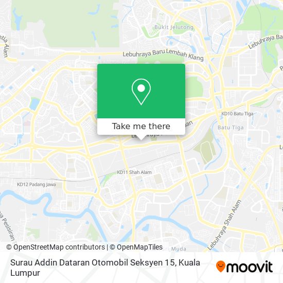 Peta Surau Addin Dataran Otomobil Seksyen 15