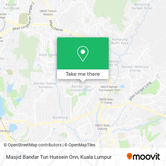 Masjid Bandar Tun Hussein Onn map