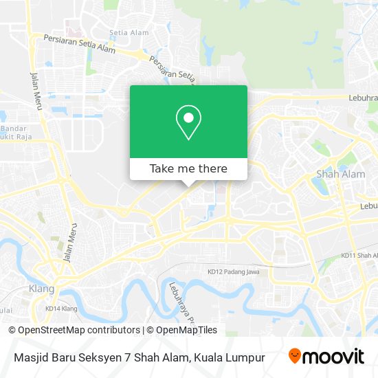 Masjid Baru Seksyen 7 Shah Alam map