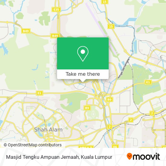 Masjid Tengku Ampuan Jemaah map