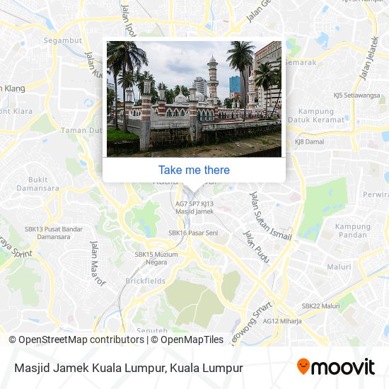 Peta Masjid Jamek Kuala Lumpur