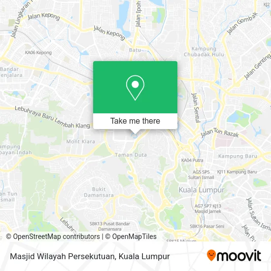 Masjid Wilayah Persekutuan map