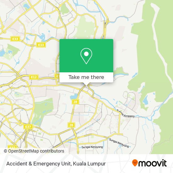 Accident & Emergency Unit map