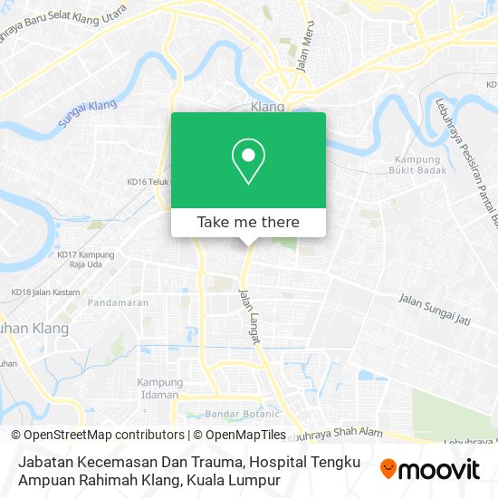 Jabatan Kecemasan Dan Trauma, Hospital Tengku Ampuan Rahimah Klang map
