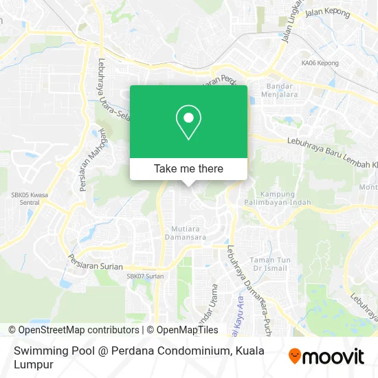 Swimming Pool @ Perdana Condominium map