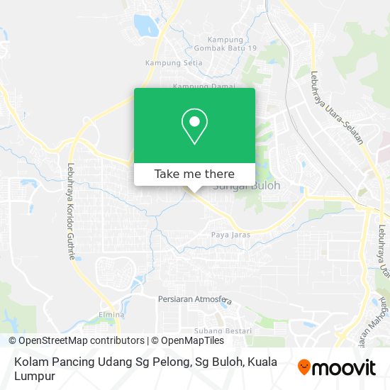 Peta Kolam Pancing Udang Sg Pelong, Sg Buloh