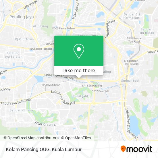 Kolam Pancing OUG map