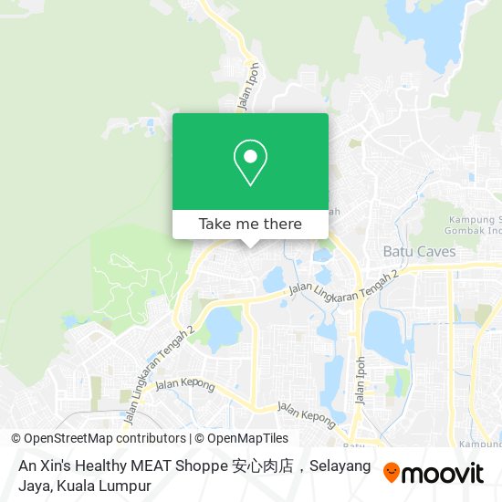 Peta An Xin's Healthy MEAT Shoppe 安心肉店，Selayang Jaya