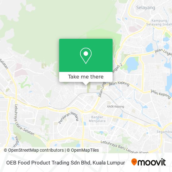 OEB Food Product Trading Sdn Bhd map