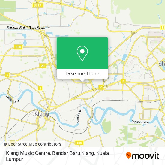 Peta Klang Music Centre, Bandar Baru Klang
