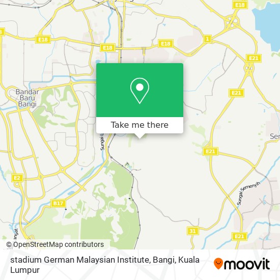 Peta stadium German Malaysian Institute, Bangi