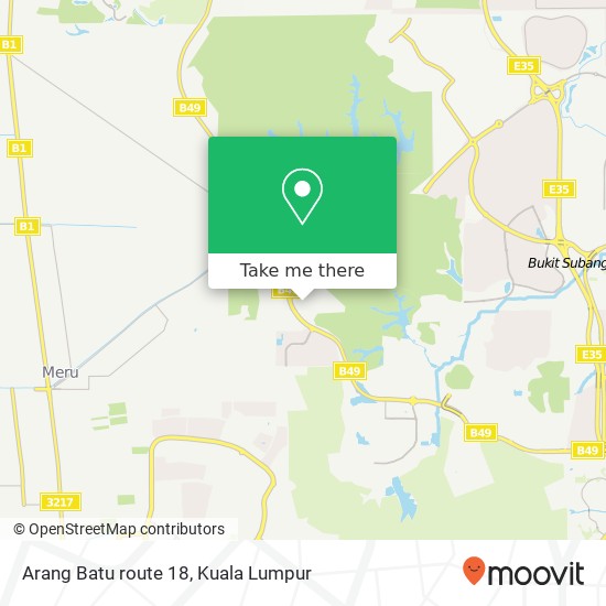 Peta Arang Batu route 18