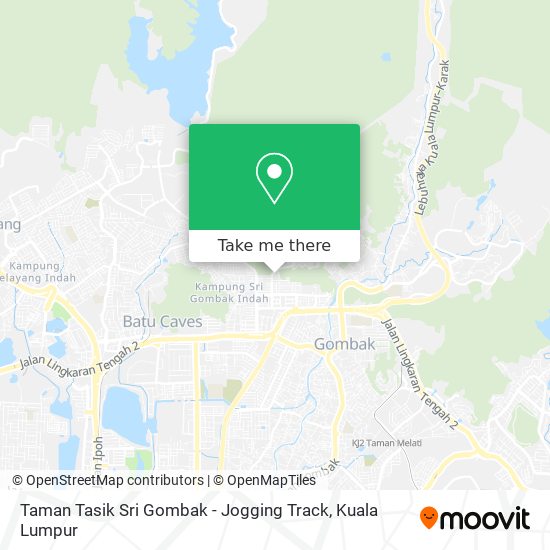 Peta Taman Tasik Sri Gombak - Jogging Track