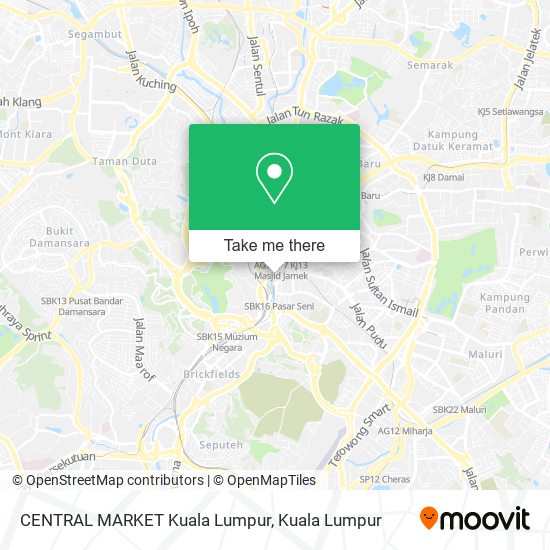CENTRAL MARKET Kuala Lumpur map