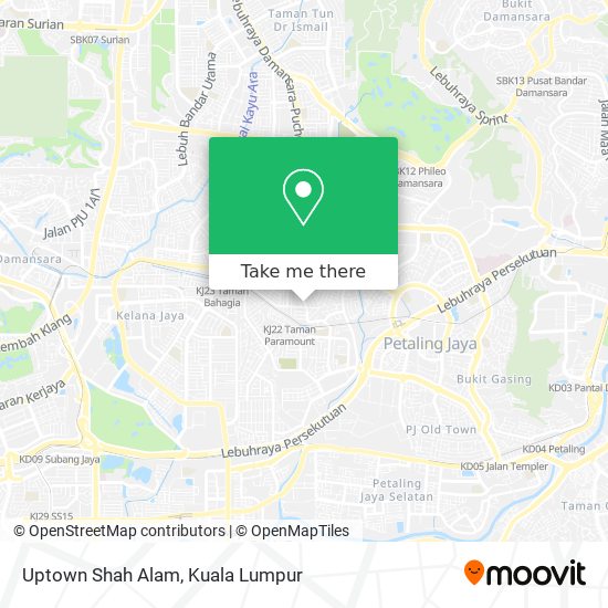 Uptown Shah Alam map
