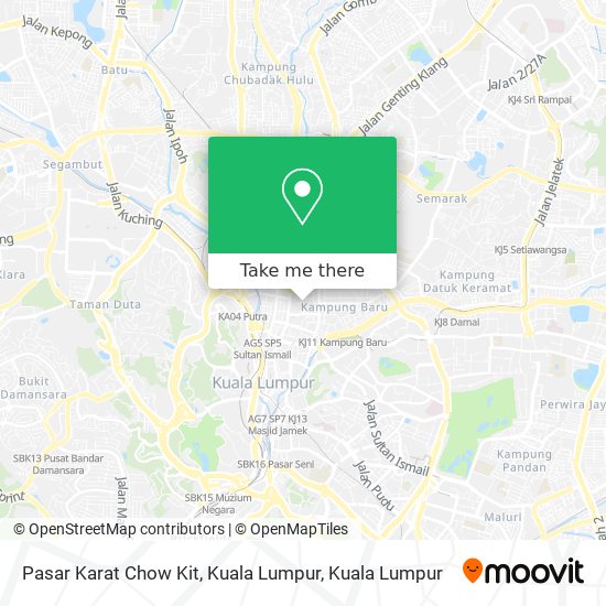 Pasar Karat Chow Kit, Kuala Lumpur map