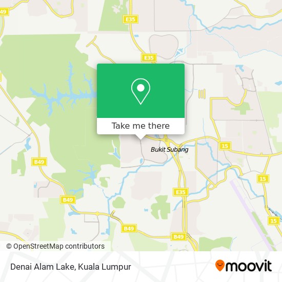 Denai Alam Lake map