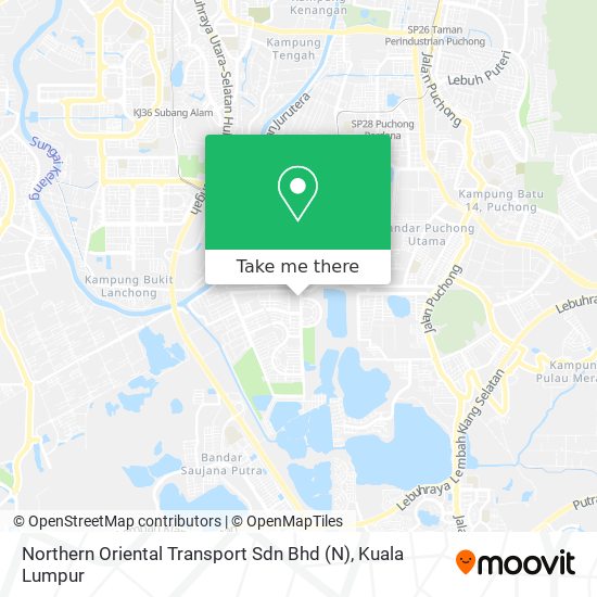 Peta Northern Oriental Transport Sdn Bhd