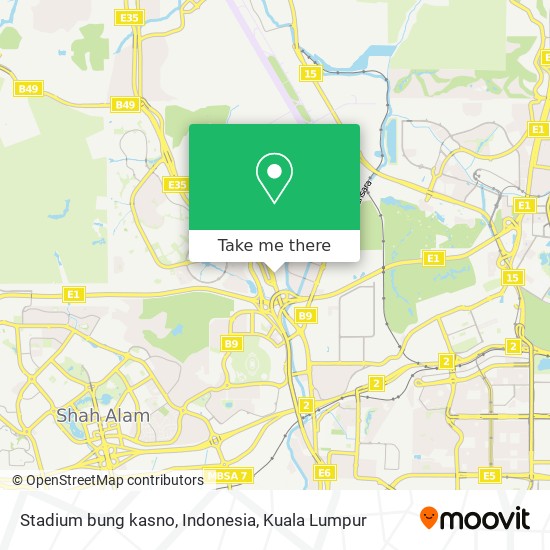 Peta Stadium bung kasno, Indonesia
