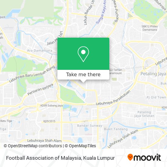 Football Association of Malaysia map