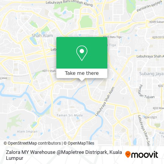 Zalora MY Warehouse @Mapletree Distripark map