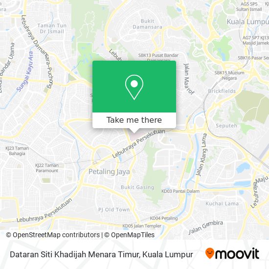 Peta Dataran Siti Khadijah Menara Timur
