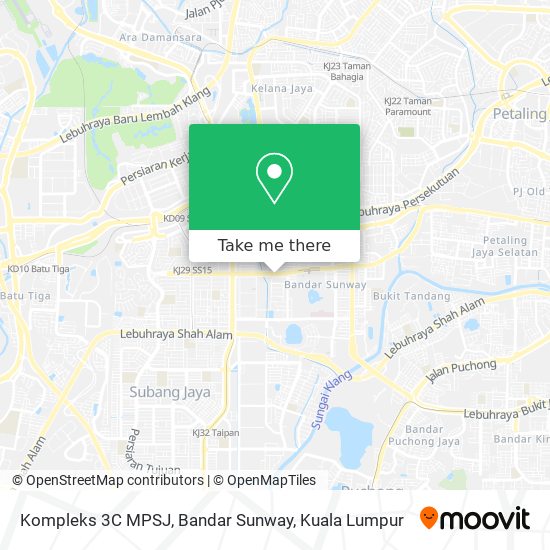 Kompleks 3C MPSJ, Bandar Sunway map