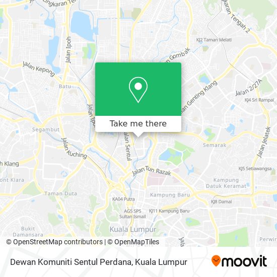 Peta Dewan Komuniti Sentul Perdana