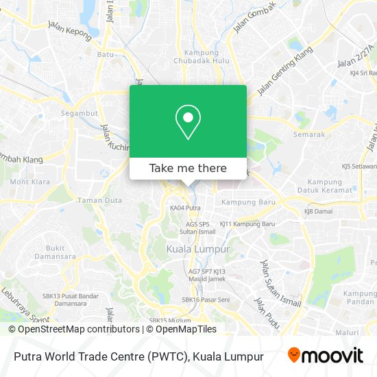 Putra World Trade Centre (PWTC) map