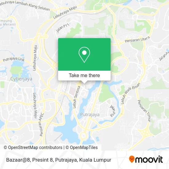 Bazaar@8, Presint 8, Putrajaya map