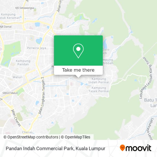 Pandan Indah Commercial Park map