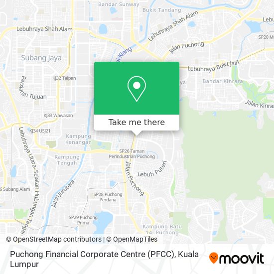 Puchong Financial Corporate Centre (PFCC) map