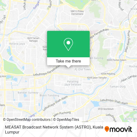 MEASAT Broadcast Network System (ASTRO) map