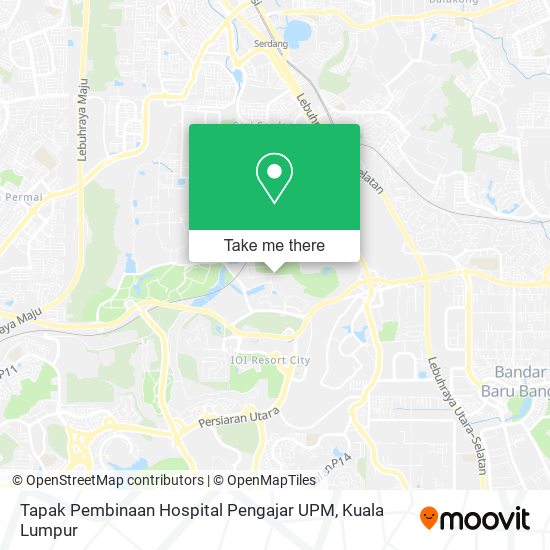 Tapak Pembinaan Hospital Pengajar UPM map